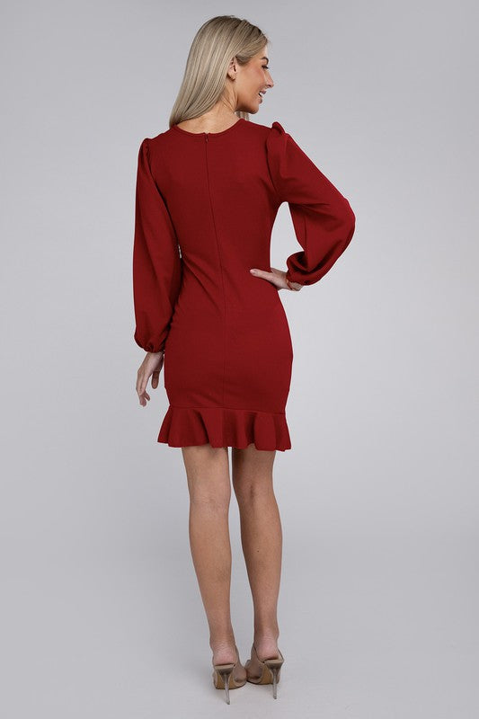 TEEK - Red Ruched Dress DRESS TEEK FG   