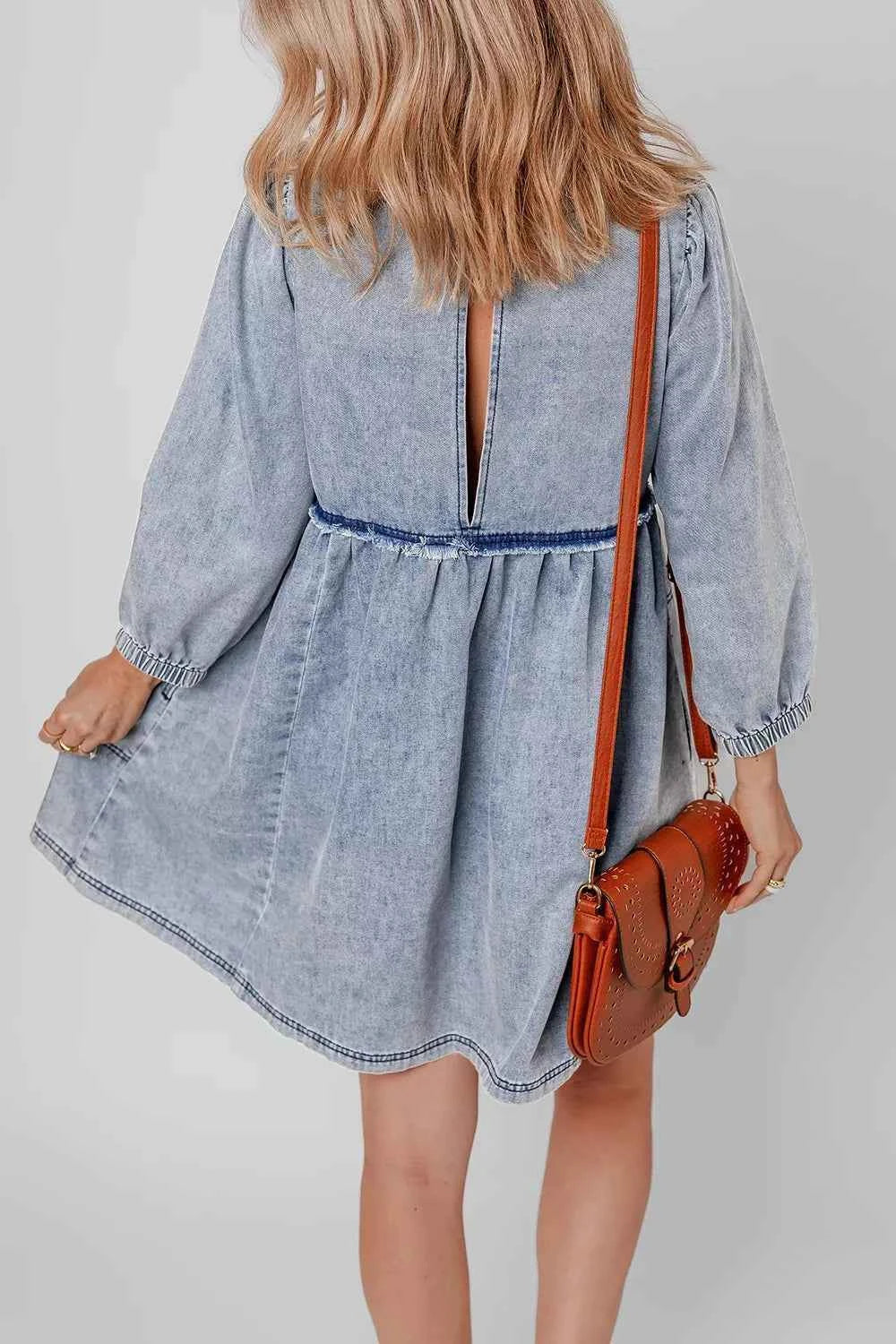 TEEK - Vintage Wash Denim Dress with Pockets DRESS TEEK Trend
