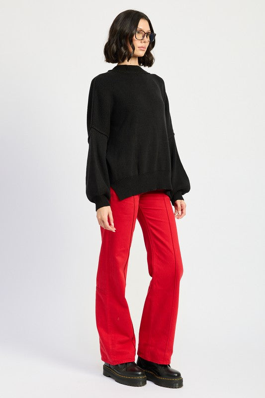 TEEK - OVER FITTED LONG SLEEVE SWEATER TOP TOPS TEEK FG