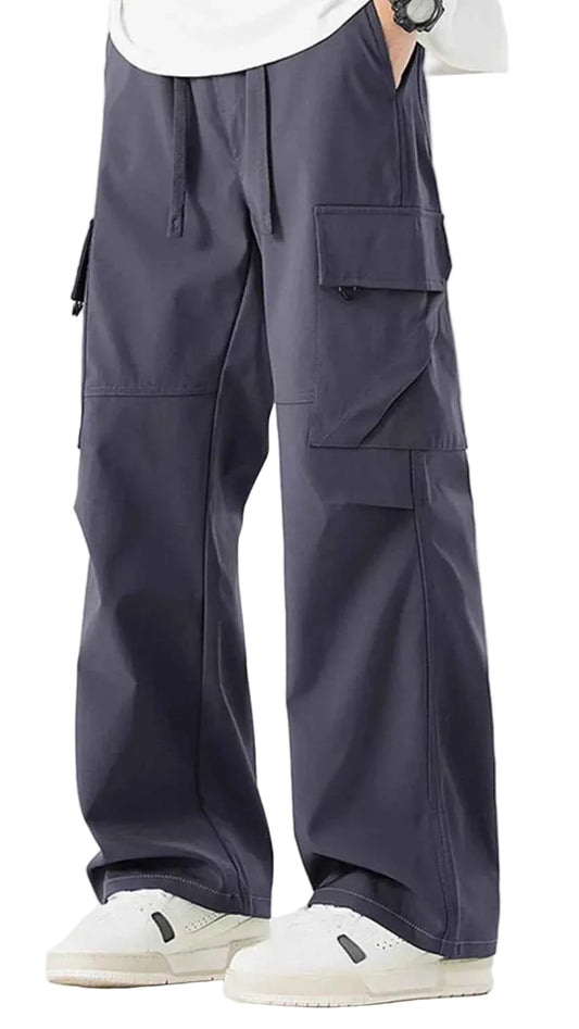 TEEK - Mens Plus Size Loose Fit Multi-Pocket Cargo Pants PANTS TEEK Trend Dark Gray M