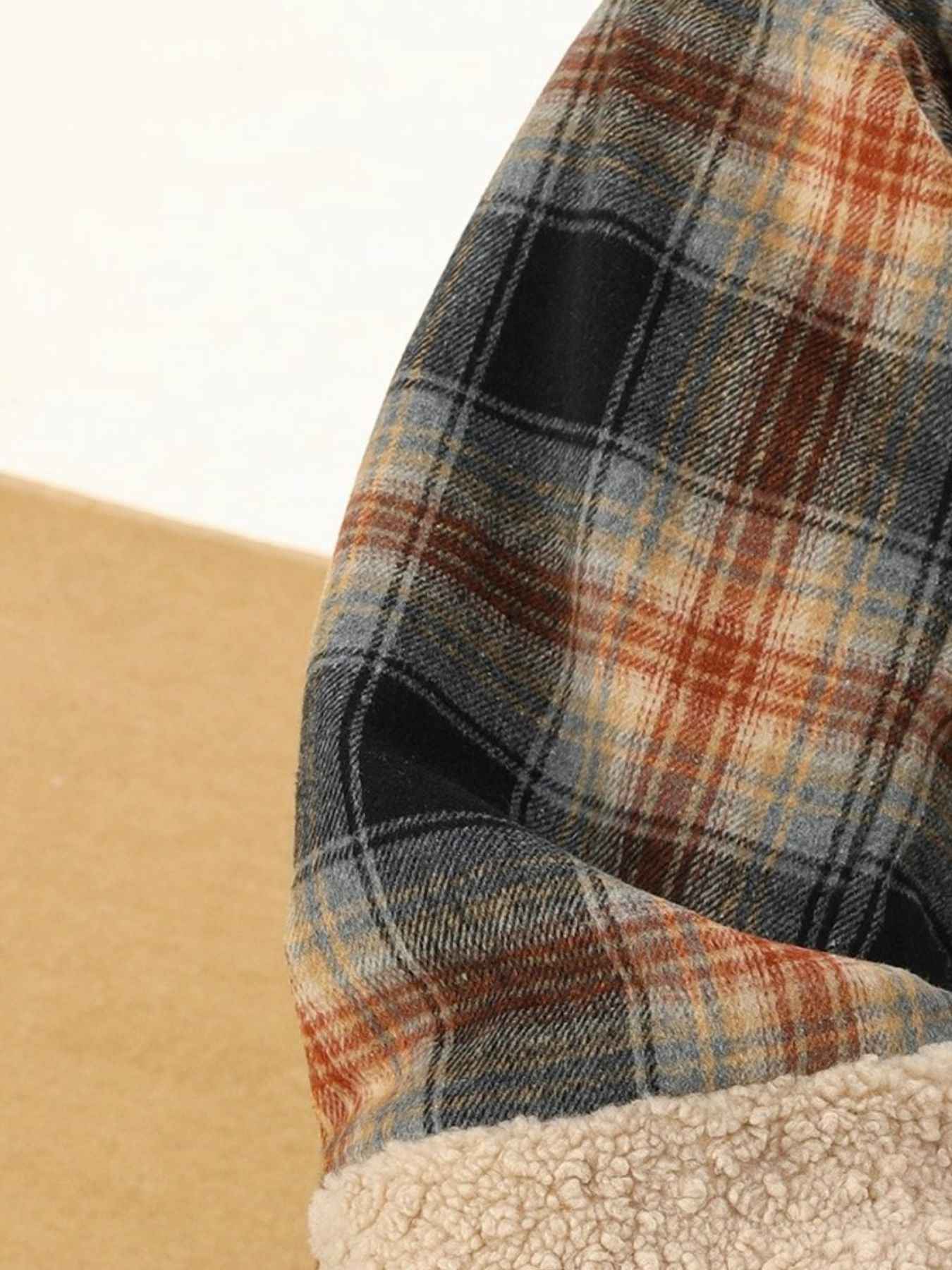 Men's Plus Size Plaid Wide Leg Pants Trendsi