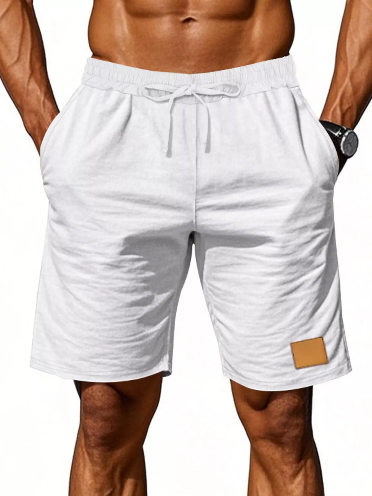 Men's Full Size Casual Drawstring Shorts Plus Size Trendsi