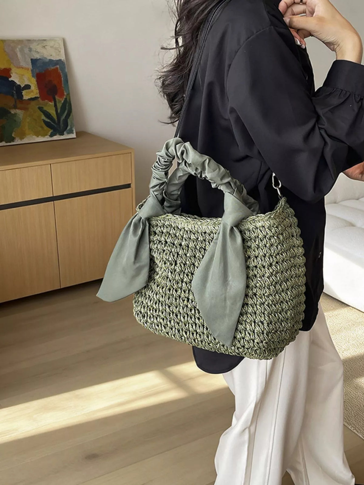TEEK - Woven Ruched Handle Crossbody Bag BAG TEEK Trend