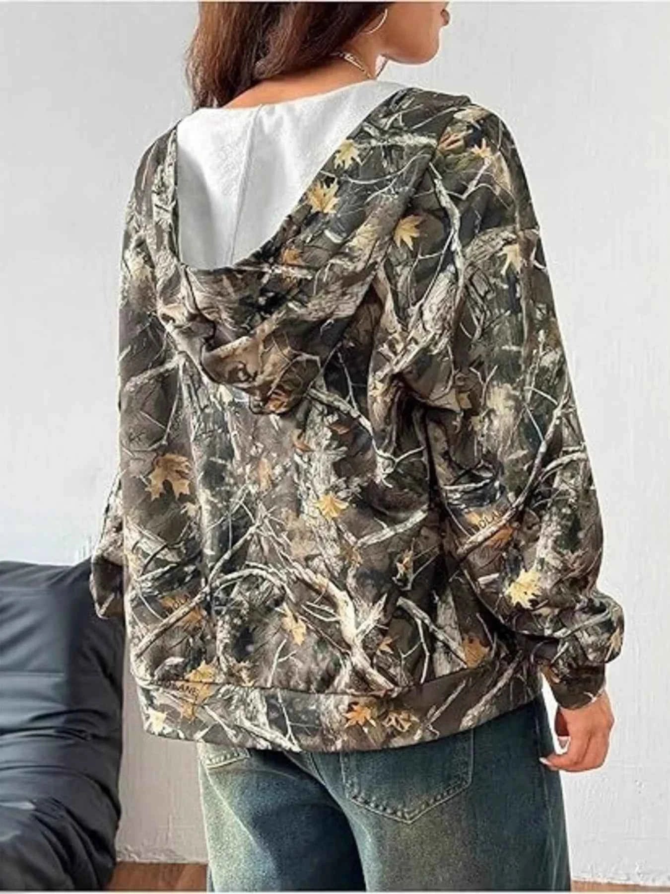 TEEK - Camo Vintage Printed Zip-Up Hoodie JACKET TEEK Trend