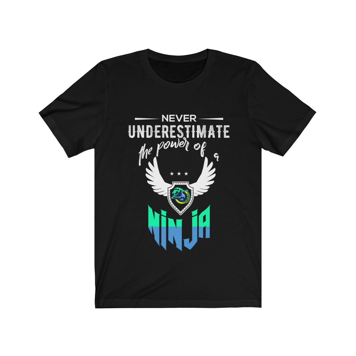 TEEK - Ninja Power Short Sleeve T-Shirt in Green Text TOPS TEEK ONE