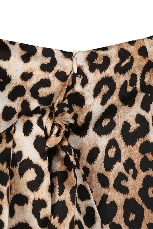 TEEK - Satin Leopard Tie Skirt SKIRT TEEK FG