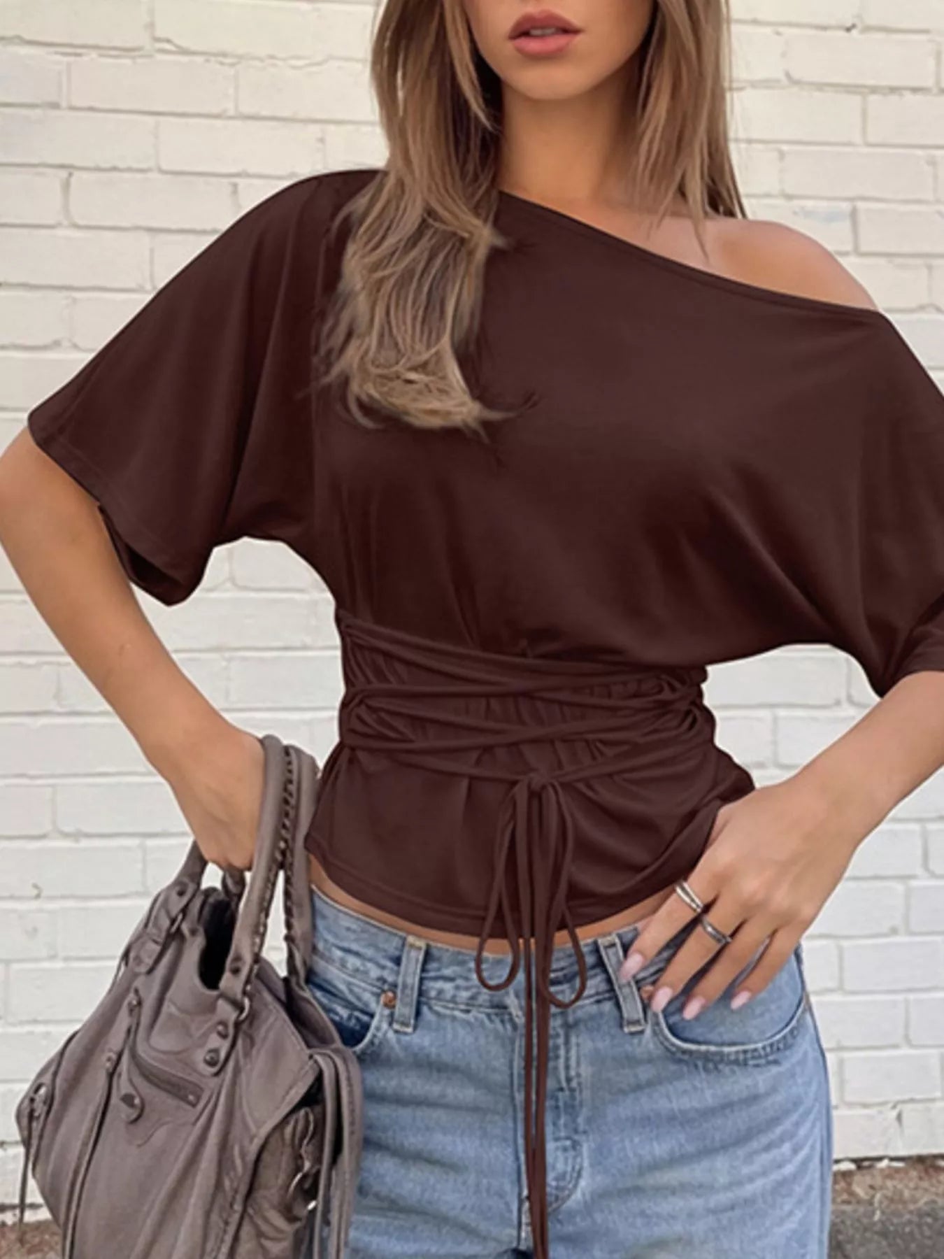 TEEK - Boat Neck Short Sleeve T-Shirt TOPS TEEK Trend