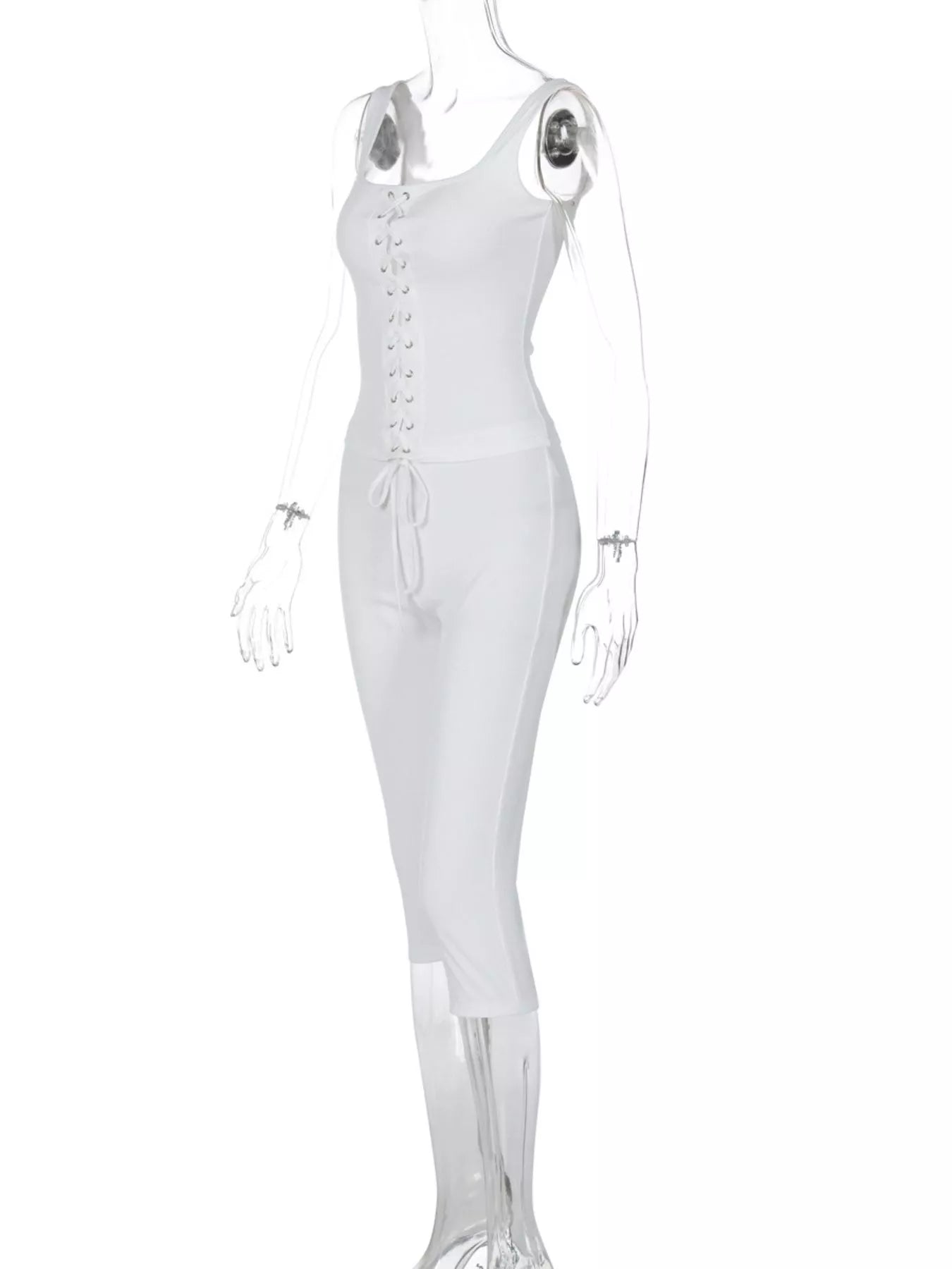 TEEK - Lace-Up Tank and Capris Set SET TEEK Trend