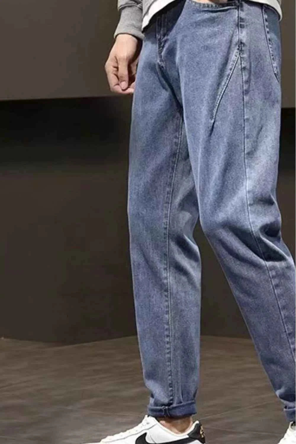 TEEK - Mens Plus Size Wash Straight Leg Jeans JEANS TEEK Trend Medium M
