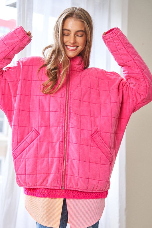 TEEK - Washed Soft Quilt Jacket JACKET TEEK FG Bubble Pink S 