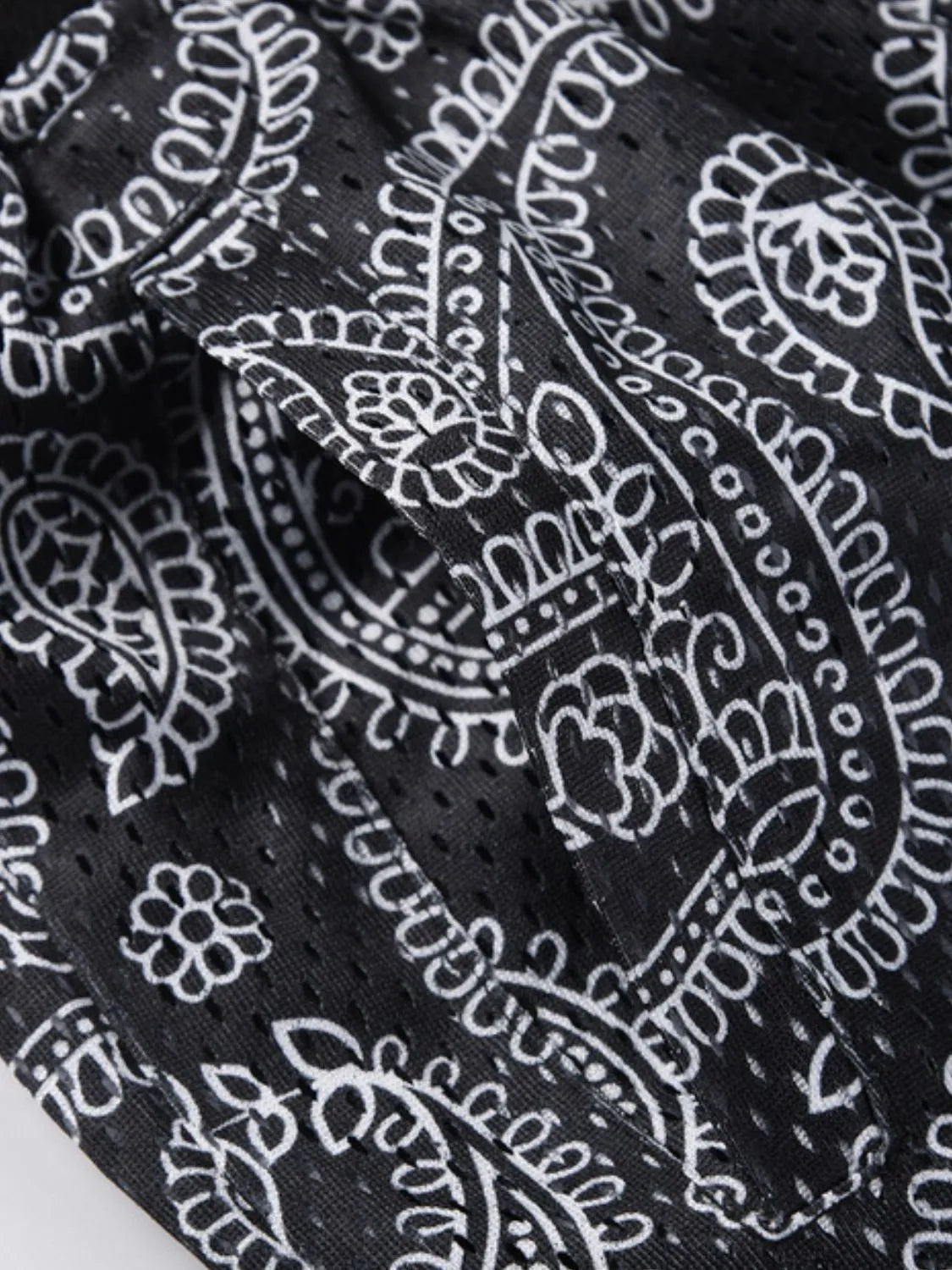 TEEK - Black Mens Drawstring Printed Shorts SHORTS TEEK Trend