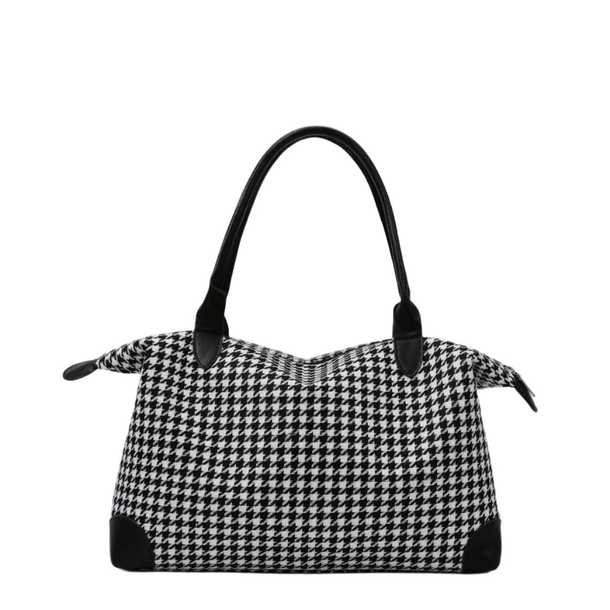 TEEK - Houndstooth Canvas Travel Bag BAG TEEK Trend Black  