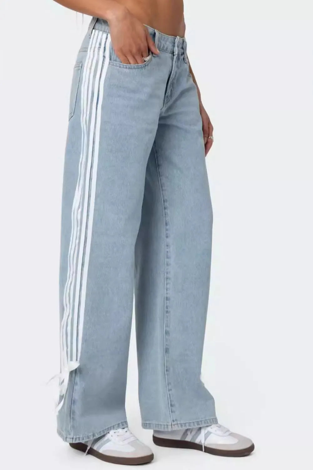 TEEK - Side Striped Loose Fit Jeans JEANS TEEK Trend