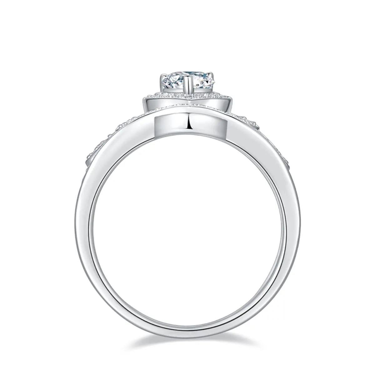 TEEK - 1 Carat Moissanite 925 Sterling Silver Ring JEWELRY TEEK Trend