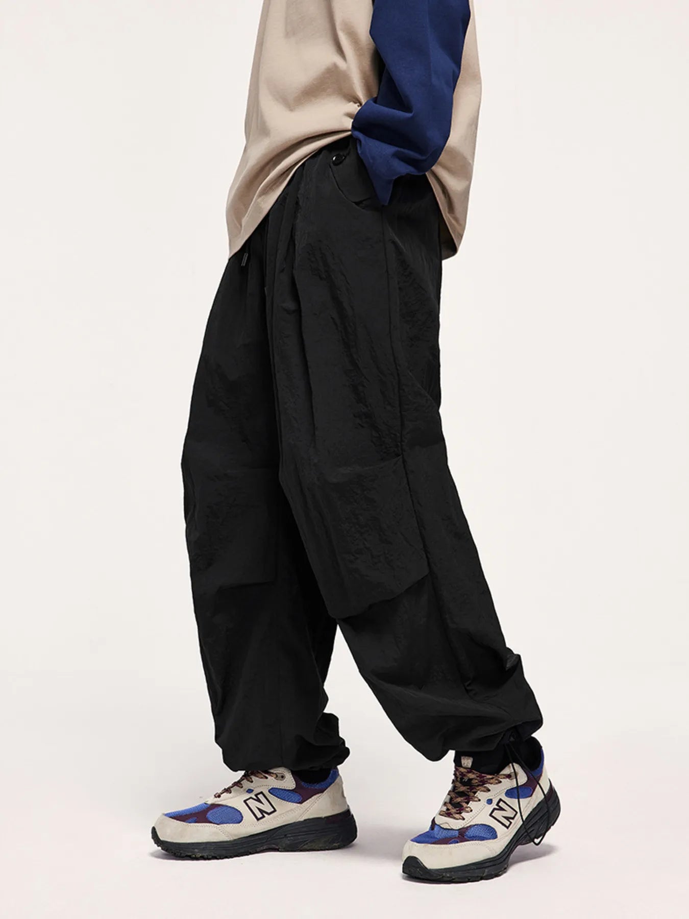 Men's Relaxed Fit Lightweight Cargo Pants Trendsi Black S