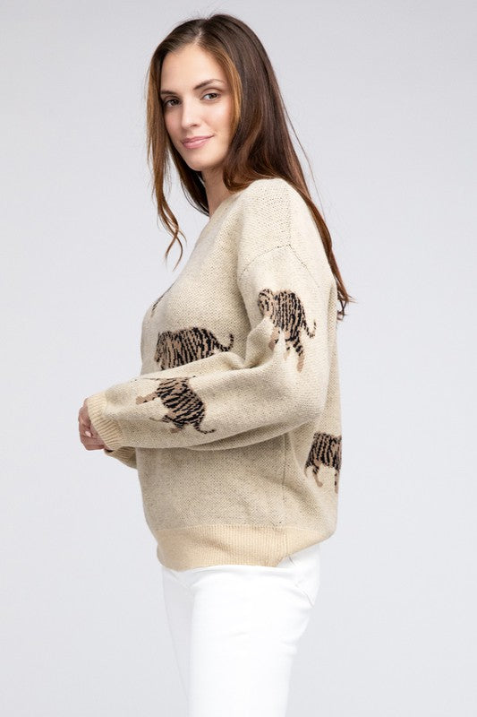 TEEK - Tiger Pattern Sweater SWEATER TEEK FG   