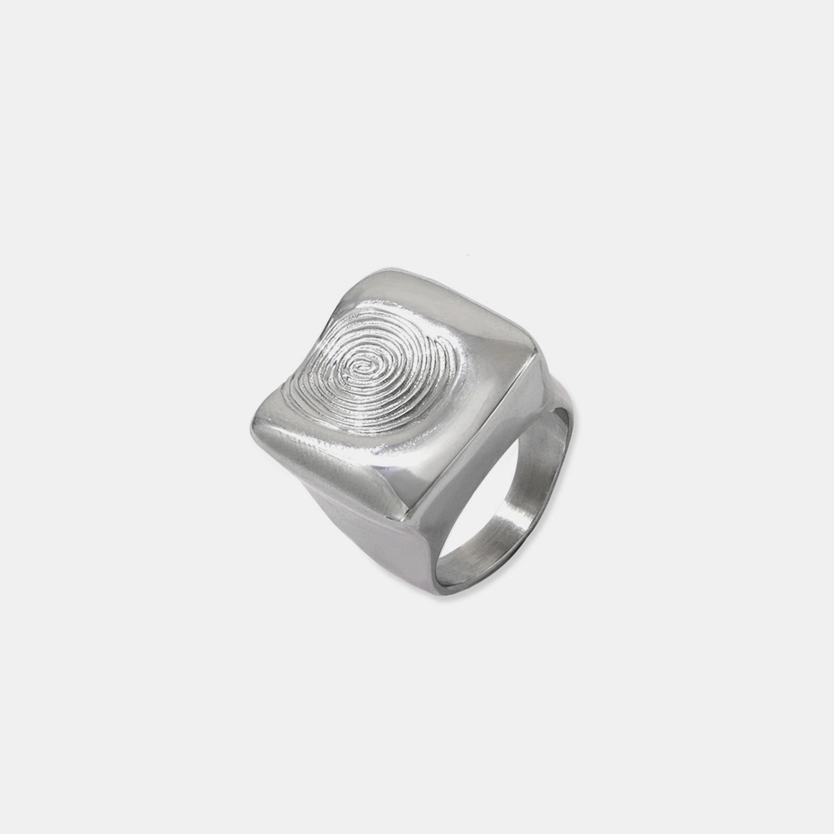 TEEK - Titanium Steel Fingerprint Signet Ring RING TEEK Trend   