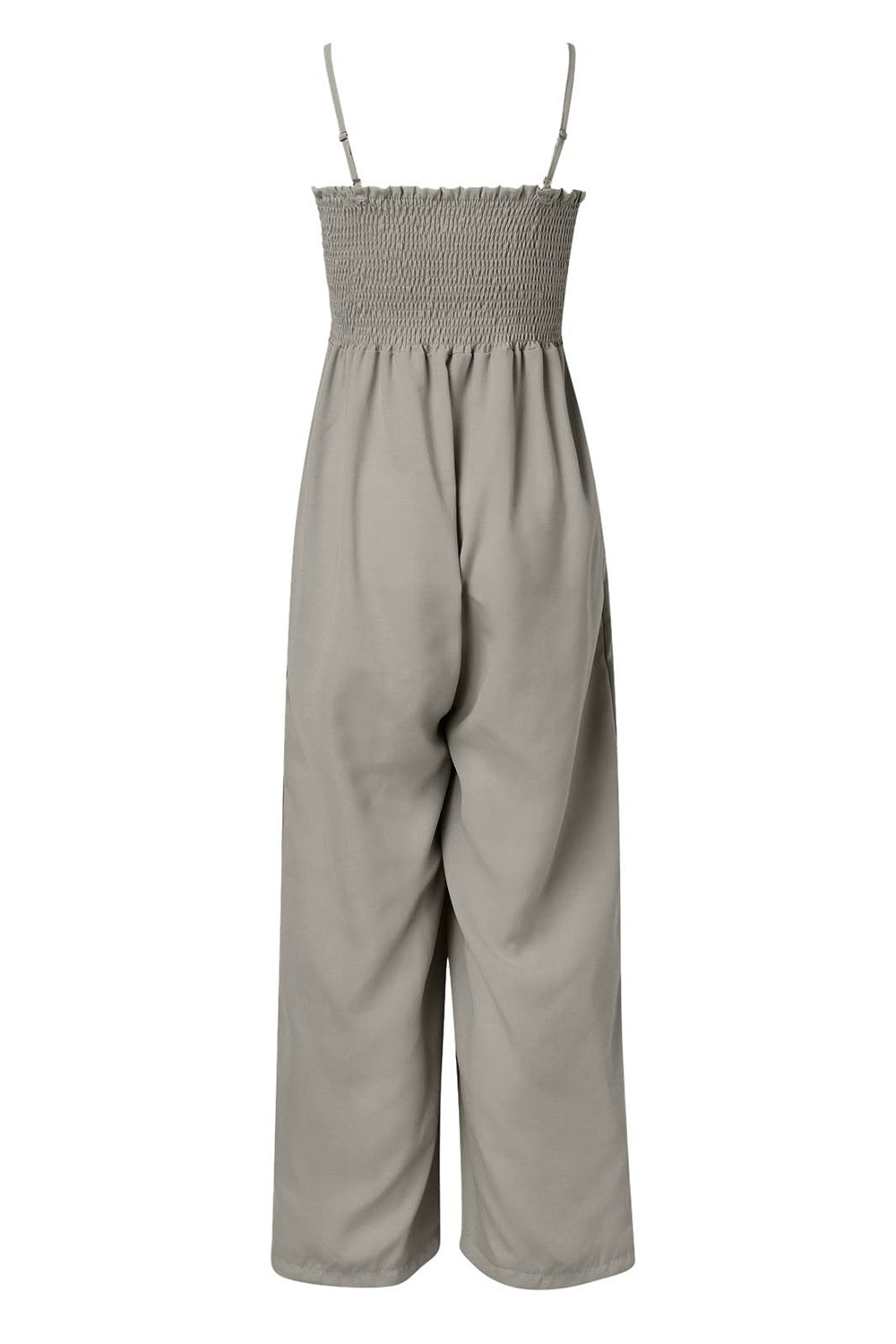 TEEK - Smocked Spaghetti Strap Wide Leg Jumpsuit JUMPSUIT TEEK Trend   