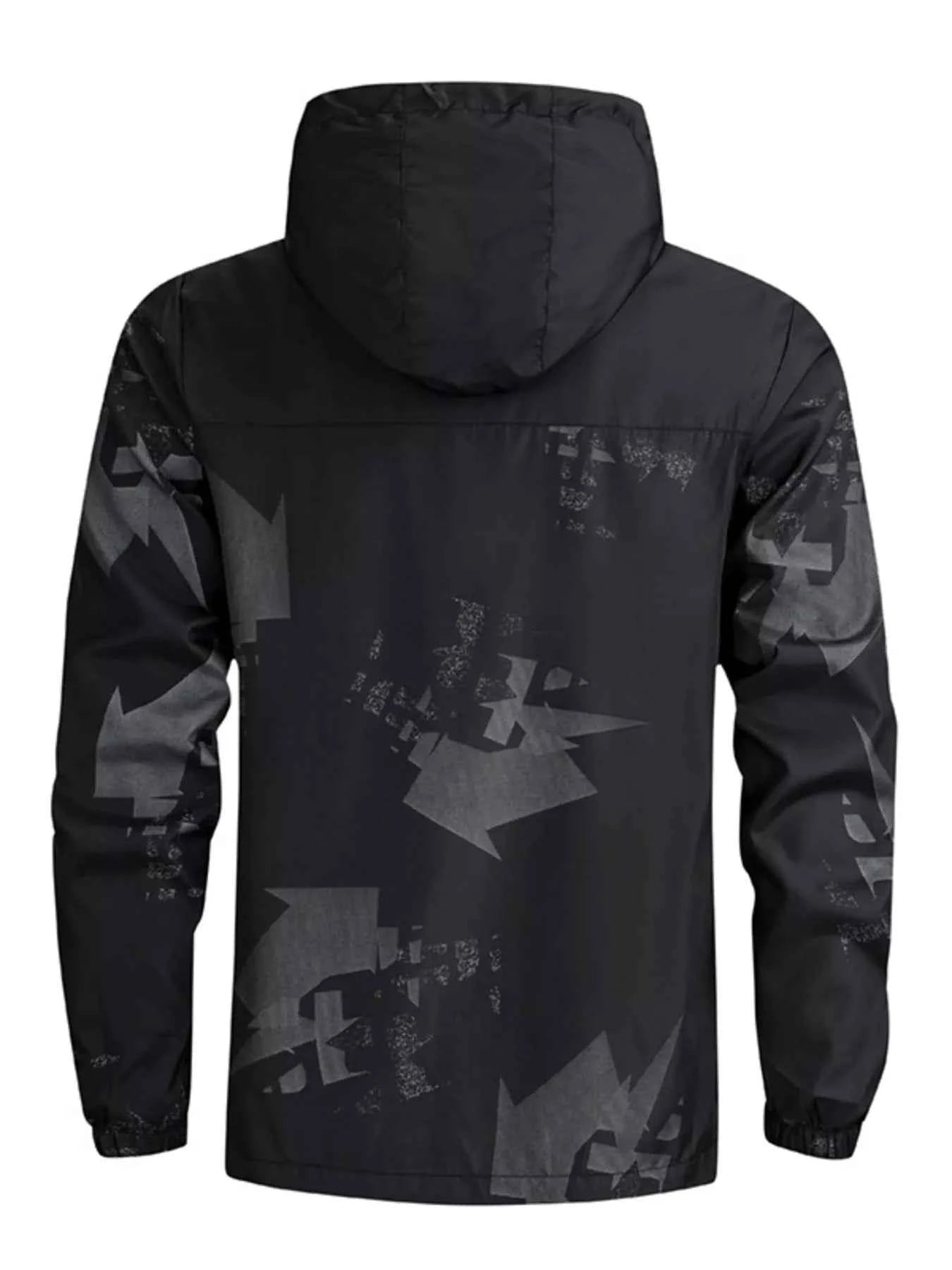 TEEK - Mens Plus Size Lightweight Hooded Windbreaker Jacket JACKET TEEK Trend