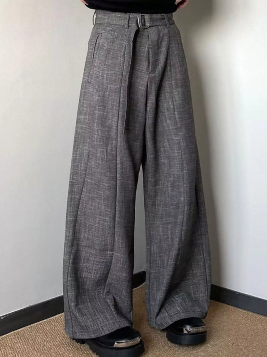 Men's Plus Size Belt Relaxed Fit Pants Trendsi