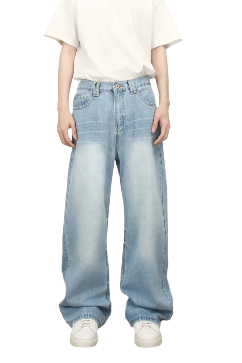 TEEK - Mens Mid Rise Wide Leg Pocketed Jeans JEANS TEEK Trend S