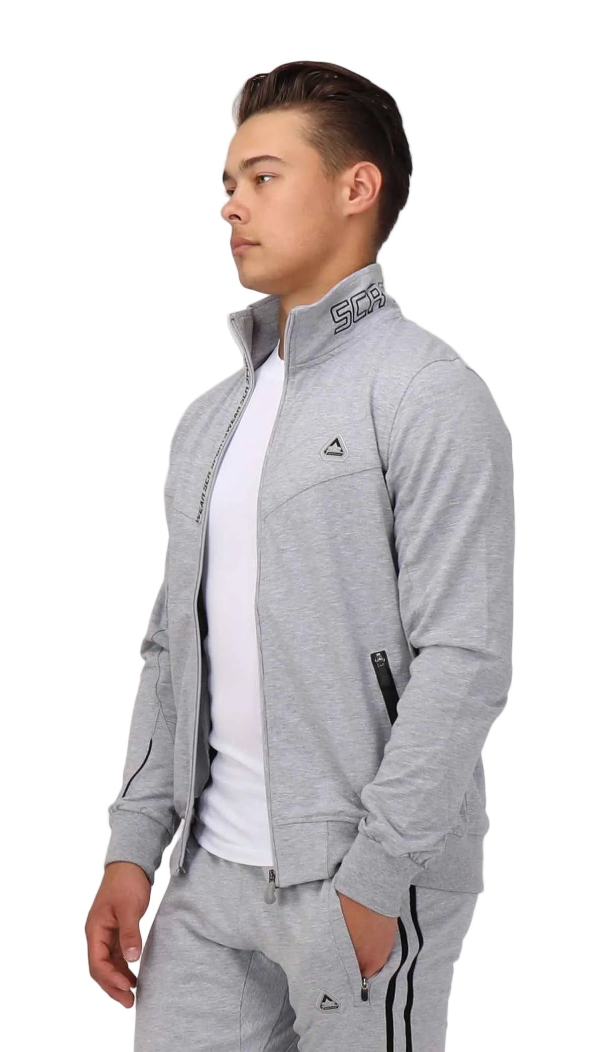 TEEK - All-Day Comfort Full Zip Sweatshirt JACKET SCR Sportswear X-Small Short Light Grey Heather