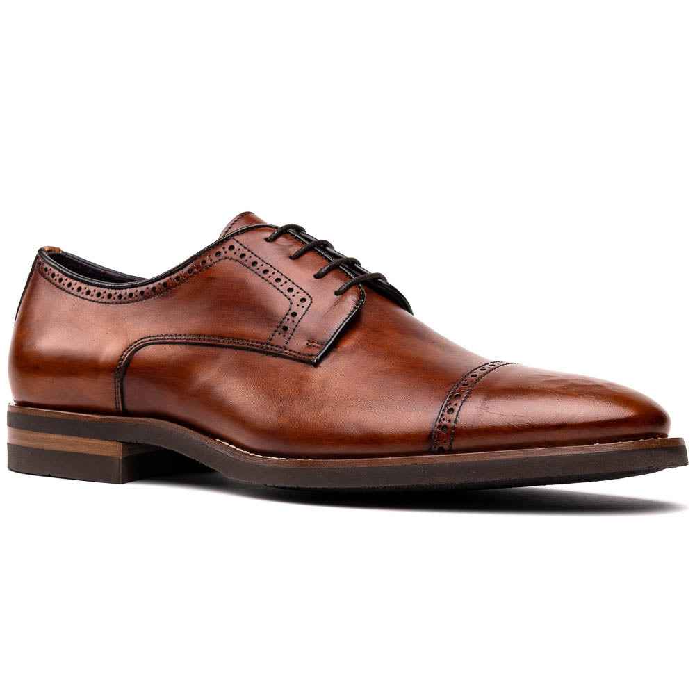 TEEK - 25-548-CGN GIOVANNI Italian Calfskin Lace Up Cognac SHOES TEEK ZI Cognac 8.5 M