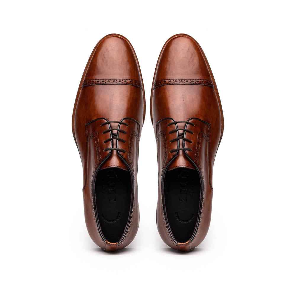 TEEK - 25-548-CGN GIOVANNI Italian Calfskin Lace Up Cognac SHOES TEEK ZI