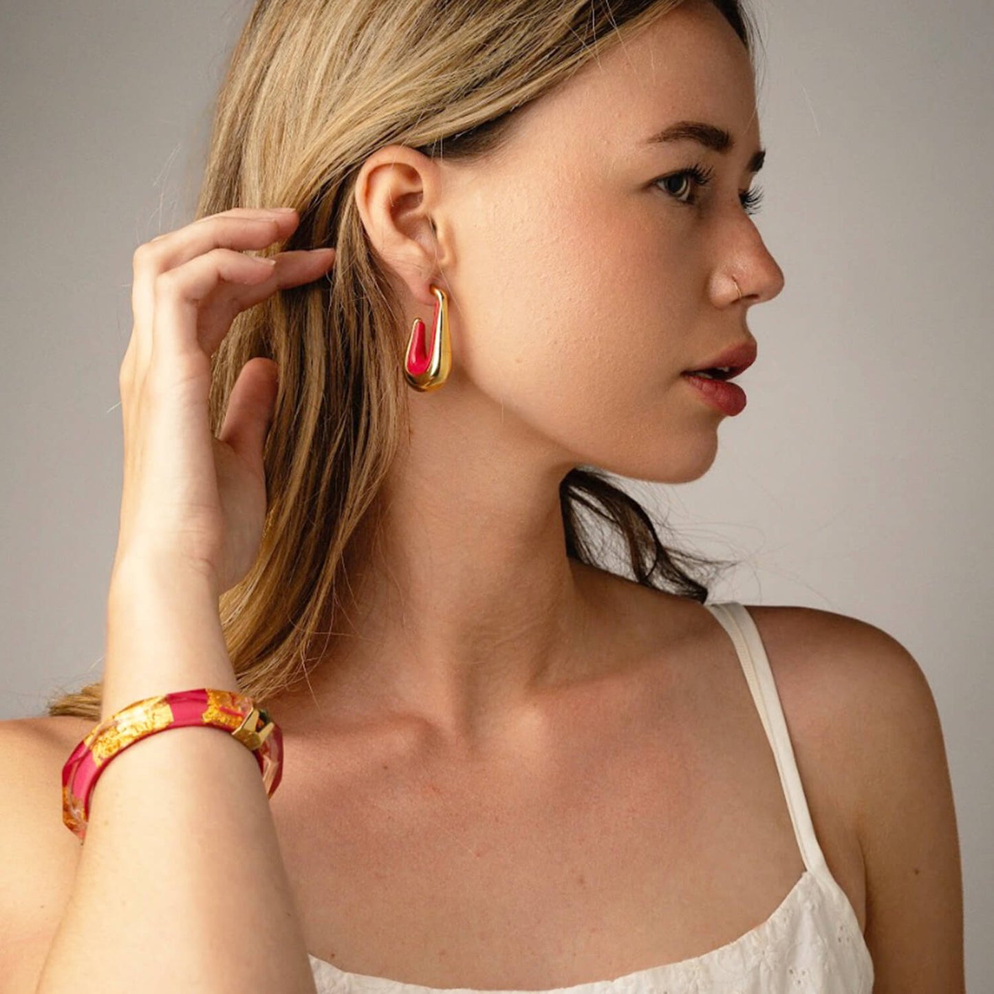 TEEK - Drop Hoop Earrings JEWELRY TEEK GNH