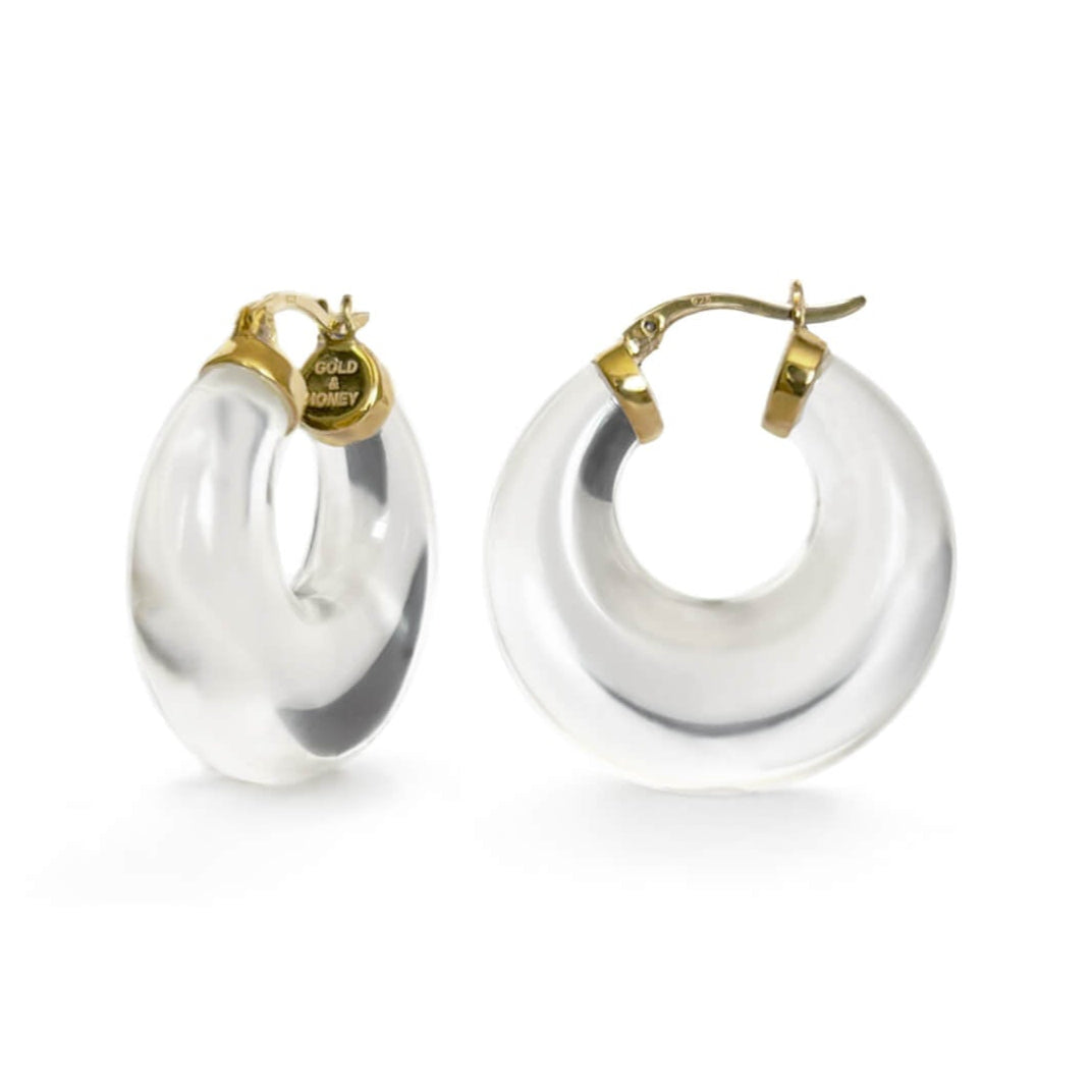 TEEK - Clear Chunky Graduated Hoop Earrings JEWELRY TEEK GNH