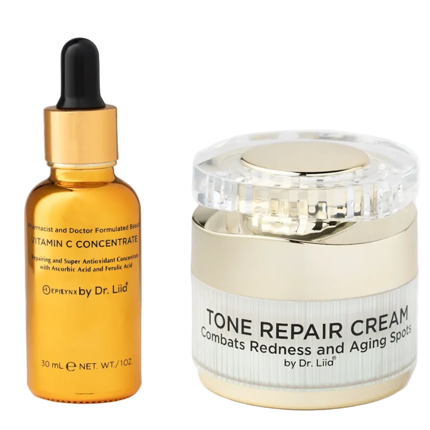 Brightening Vitamin C & Tone Repair Cream Set – Vegan, Gluten-Free Dark Spot & Hyperpigmentation Duo Face Creams EpiLynx