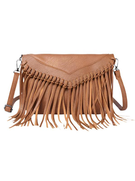 TEEK - Envelope Tassel Shoulder Messenger Bag BAG TEEK K Brown  