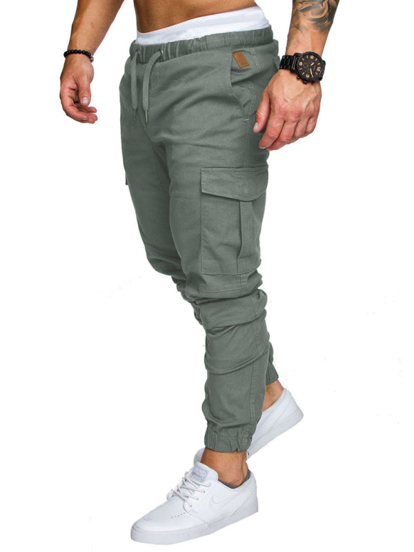 TEEK - Mens Casual Tether Elastic Trousers PANTS TEEK K Olive green M