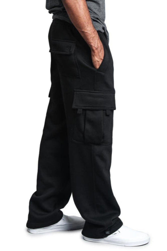 TEEK - Mens Elastic Waist Multi-Pocket Cargo Pants PANTS TEEK K