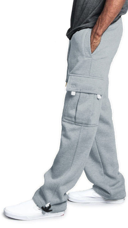 TEEK - Mens Elastic Waist Multi-Pocket Cargo Pants PANTS TEEK K