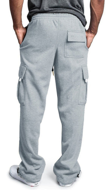 TEEK - Mens Elastic Waist Multi-Pocket Cargo Pants PANTS TEEK K