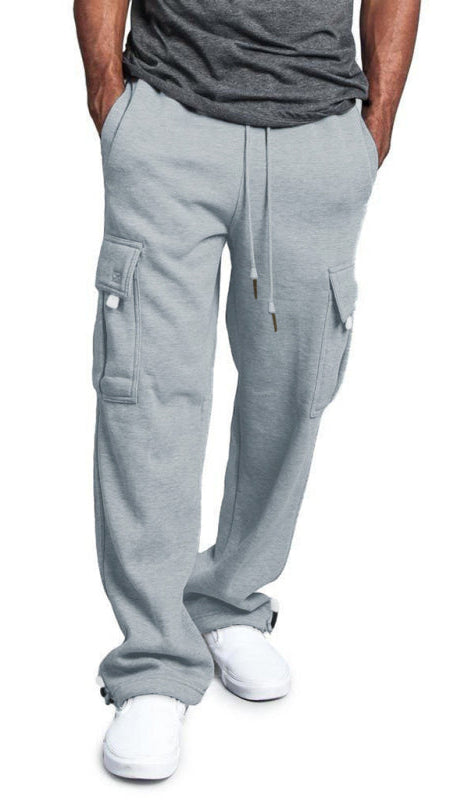 TEEK - Mens Elastic Waist Multi-Pocket Cargo Pants PANTS TEEK K