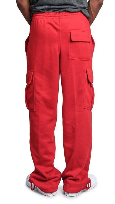 TEEK - Mens Elastic Waist Multi-Pocket Cargo Pants PANTS TEEK K