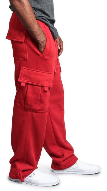 TEEK - Mens Elastic Waist Multi-Pocket Cargo Pants PANTS TEEK K