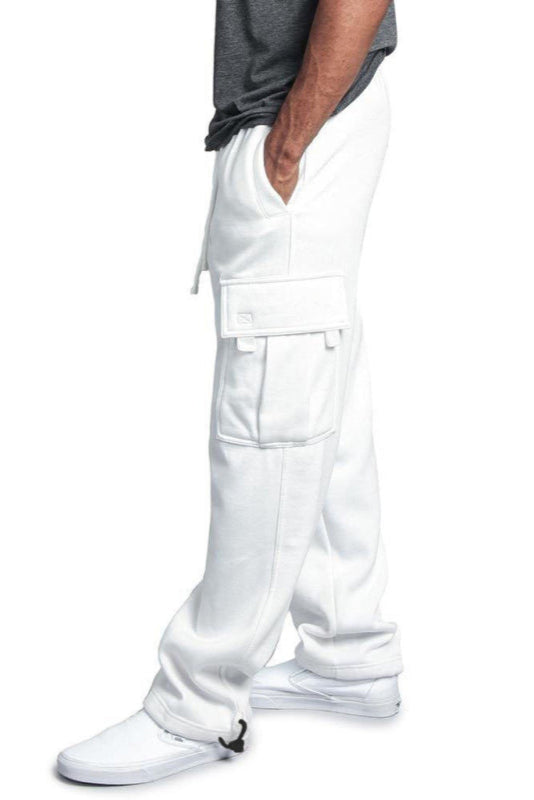 TEEK - Mens Elastic Waist Multi-Pocket Cargo Pants PANTS TEEK K