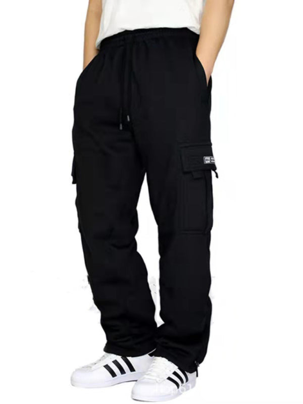 TEEK - Sports Leisure Loose Multi-Pocket Mens Pants PANTS TEEK K Black S 