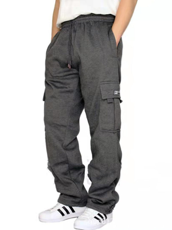 TEEK - Sports Leisure Loose Multi-Pocket Mens Pants PANTS TEEK K Charcoal Grey S 