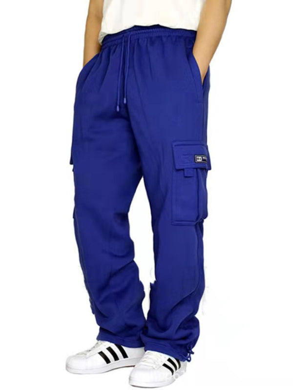 TEEK - Sports Leisure Loose Multi-Pocket Mens Pants PANTS TEEK K Royal Blue S 