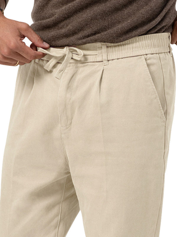 TEEK - Mens Straight Leg Casual Drawstring Trousers PANTS TEEK K   