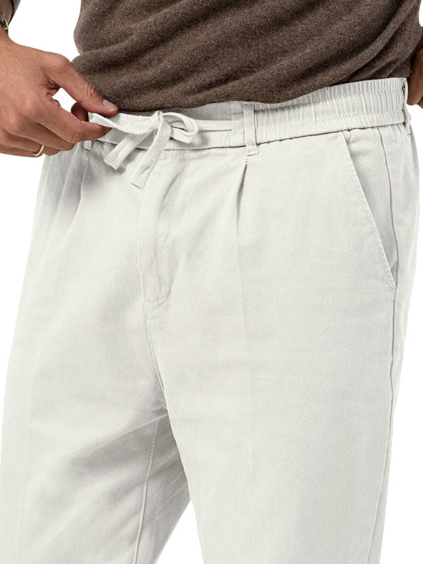 TEEK - Mens Straight Leg Casual Drawstring Trousers PANTS TEEK K   