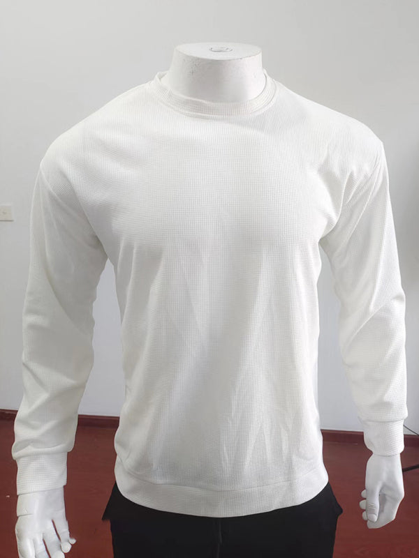TEEK - Mens Waffle Thin Long-Sleeved Sweater TOPS TEEK K   