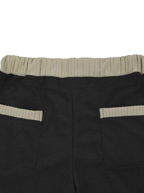 TEEK - Mens Drawstring Color Block Knitted Trousers PANTS TEEK K   