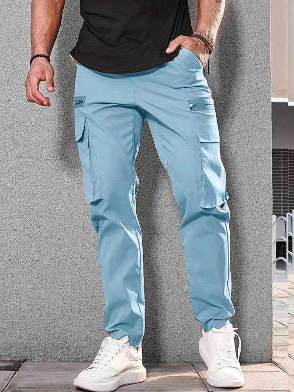 TEEK - Mens Sports Zipper Pants PANTS TEEK K Sky Blue Azure S 