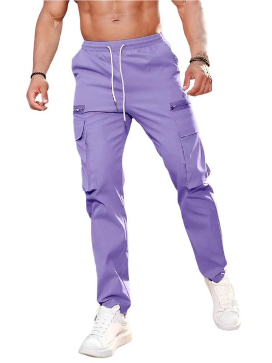 TEEK - Mens Sports Zipper Pants PANTS TEEK K Violet S 