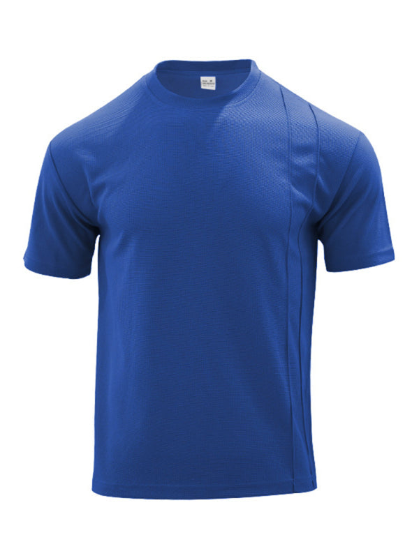 TEEK - Mens Solid Color Shorts Short Sleeved Set TOPS TEEK K Royal Blue S 